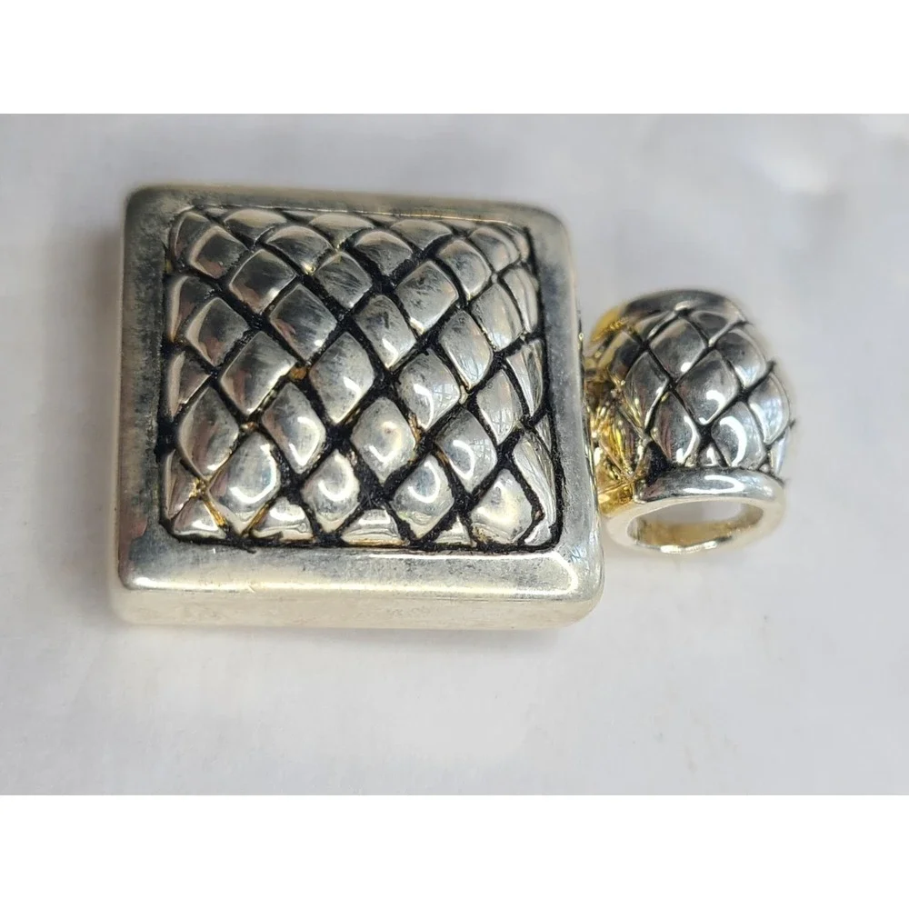 Vintage Silvertone  Pineapple-Style Pendant
